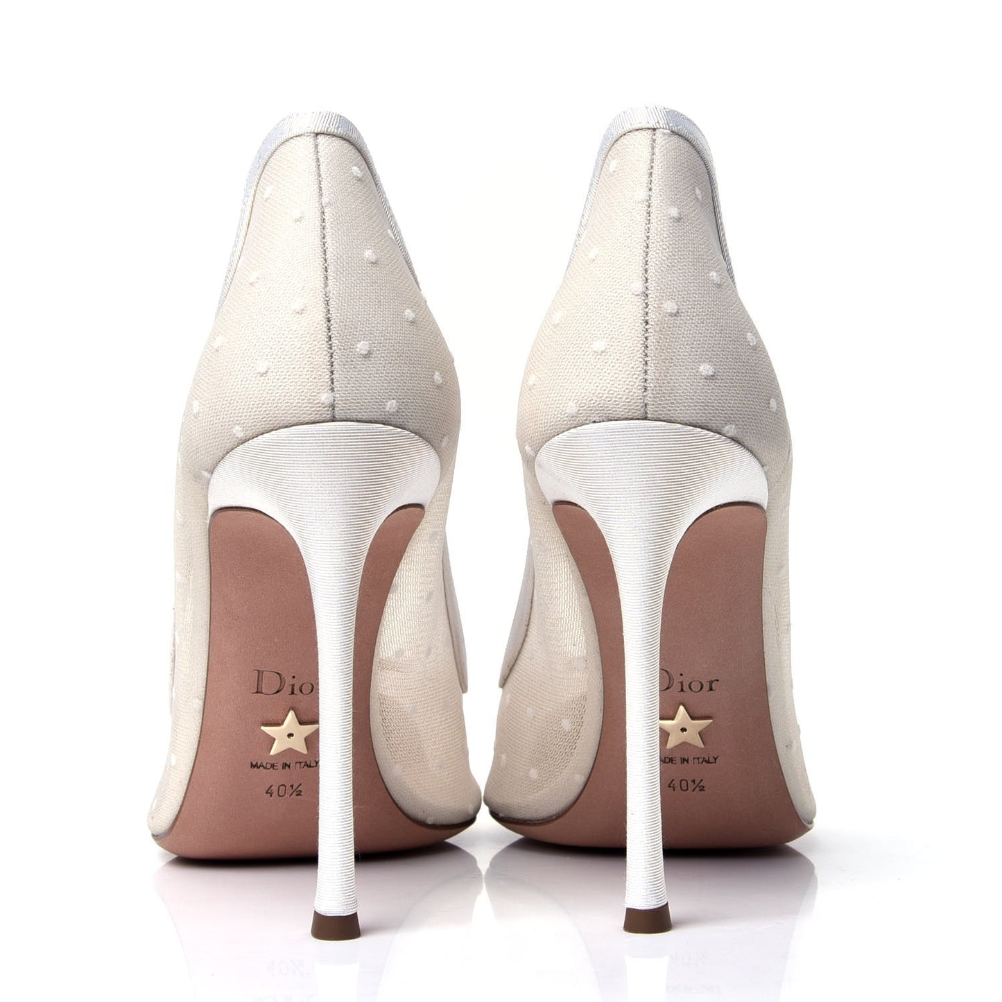 Mesh Plumetis Tulle D-Moi Pumps 40.5 White