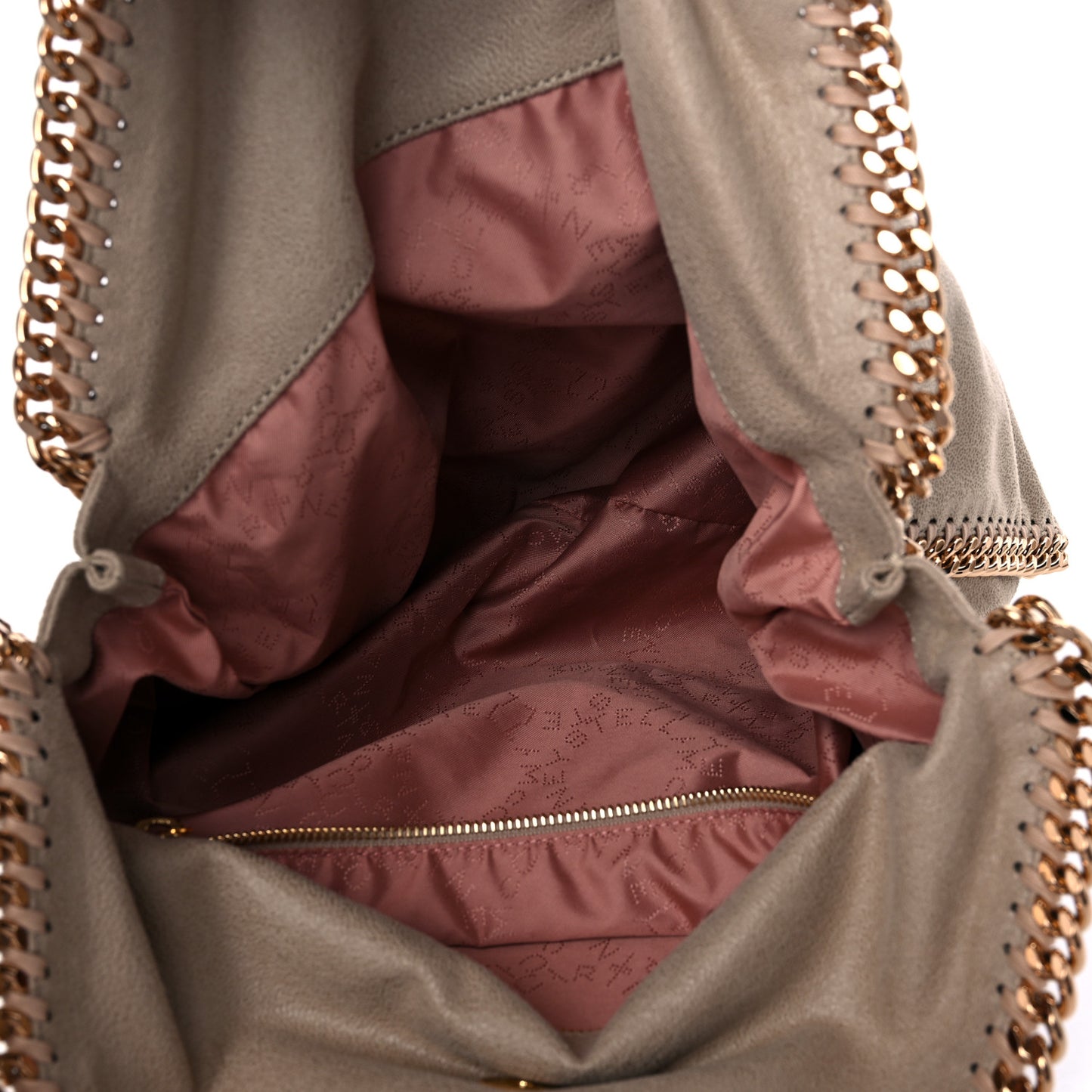 Shaggy Deer Falabella Fold Over Tote Taupe