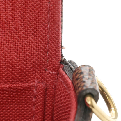 Louis Vuitton Damier Ebene Pochette Felicie Chain Wallet 11 of 12