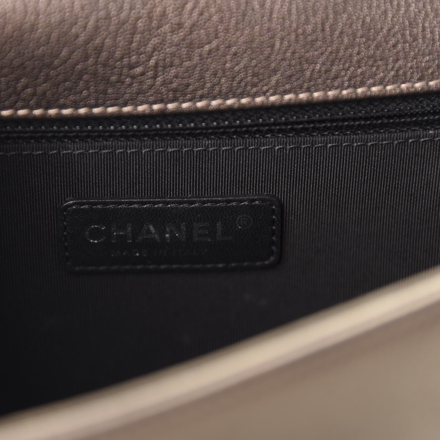 Chanel Iridescent Goatskin Quilted New Medium Boy Flap Dark Gold 8 of 10