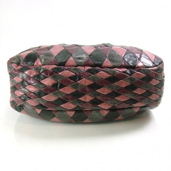 Leather Patchwork Harlequin Pink
