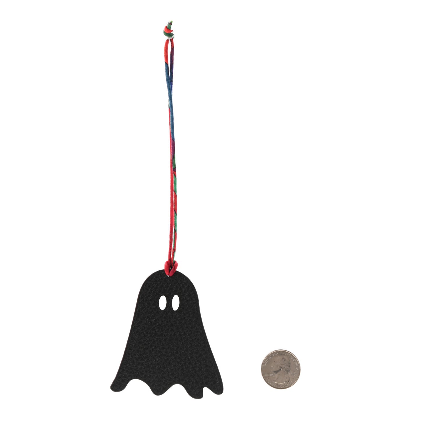 Togo Epsom Petit H Ghost Bag Charm Black Rouge Casaque