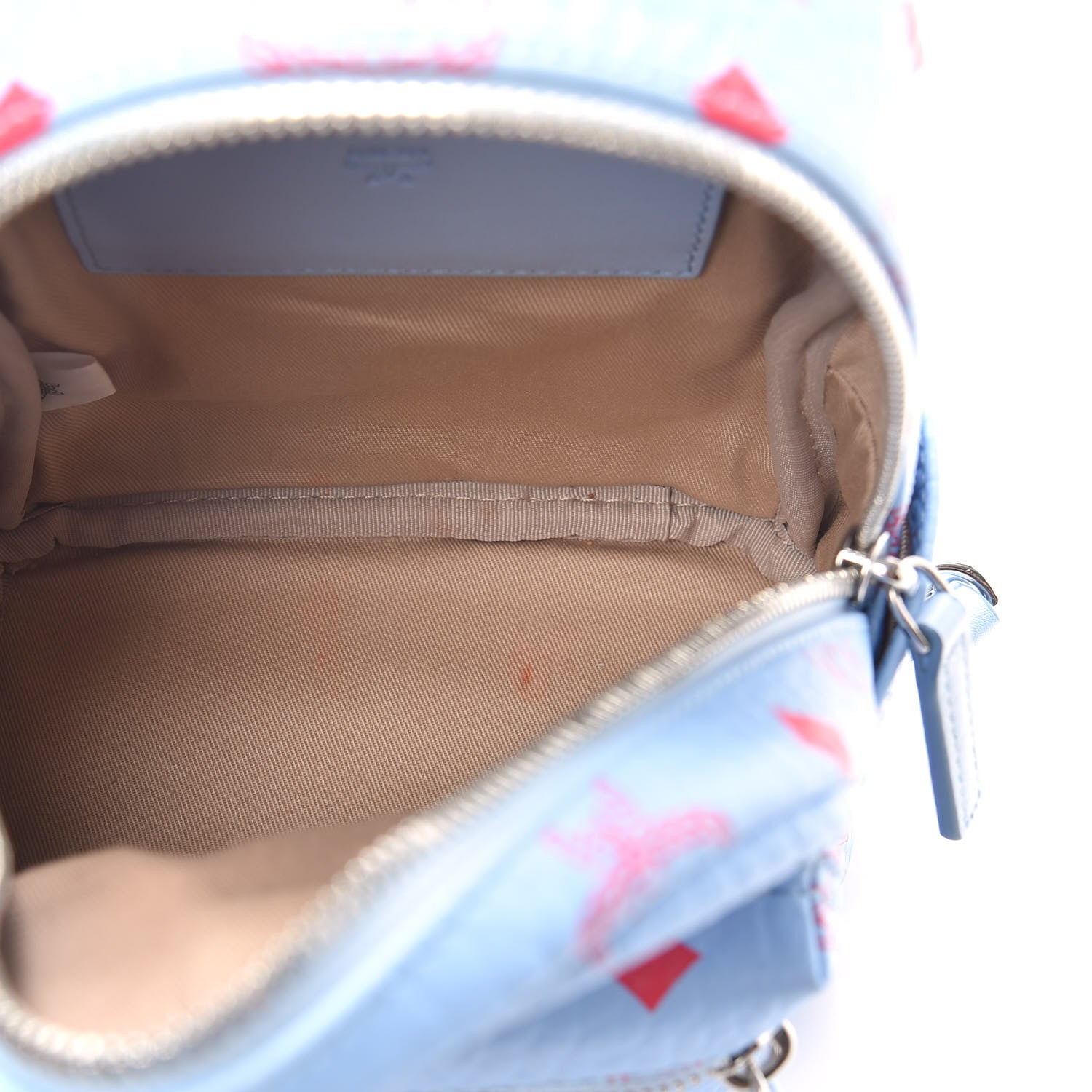 MCM Visetos X-Mini Stark Bebe Boo Backpack Blue Bell 5 of 8