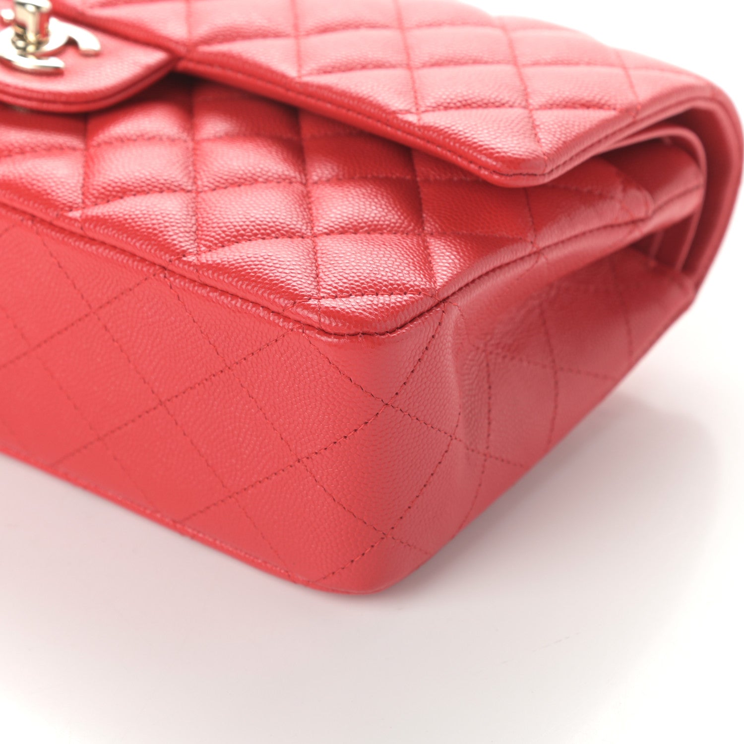 Chanel Caviar Quilted Medium Double Flap Red 10 of 10
