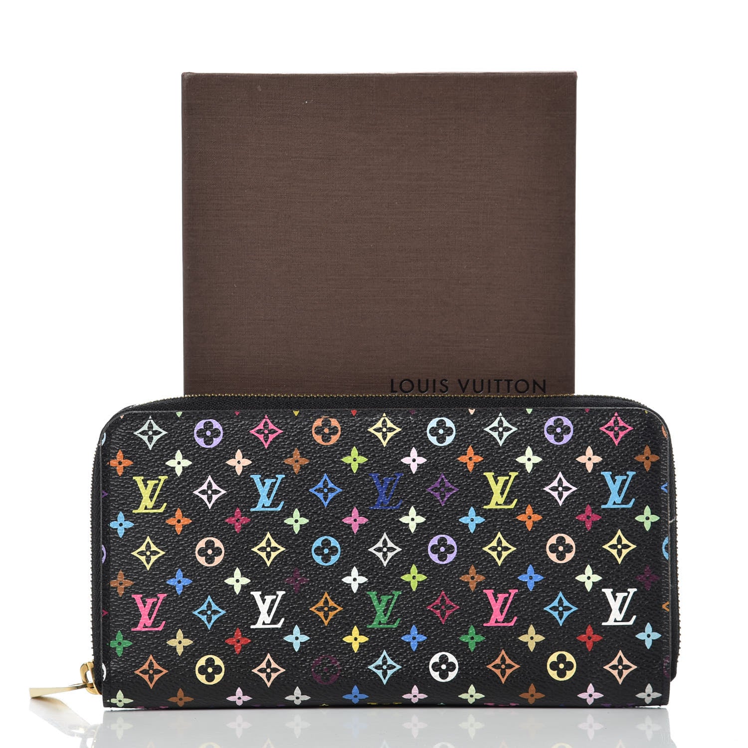 Louis Vuitton Monogram Multicolor Zippy Wallet Black 10 of 10