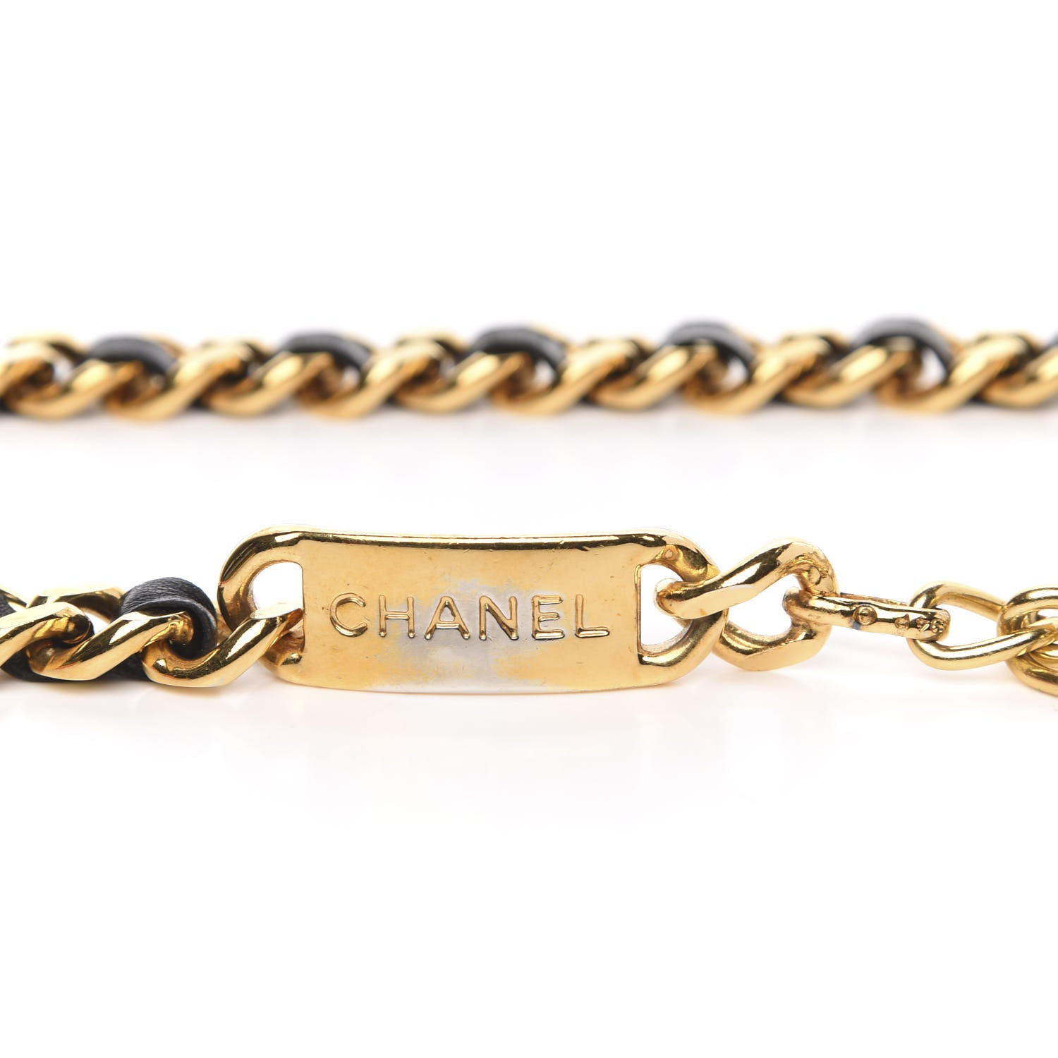Chanel Lambskin Chain 31 Rue Cambon Medallion Belt Gold Black 3 of 4