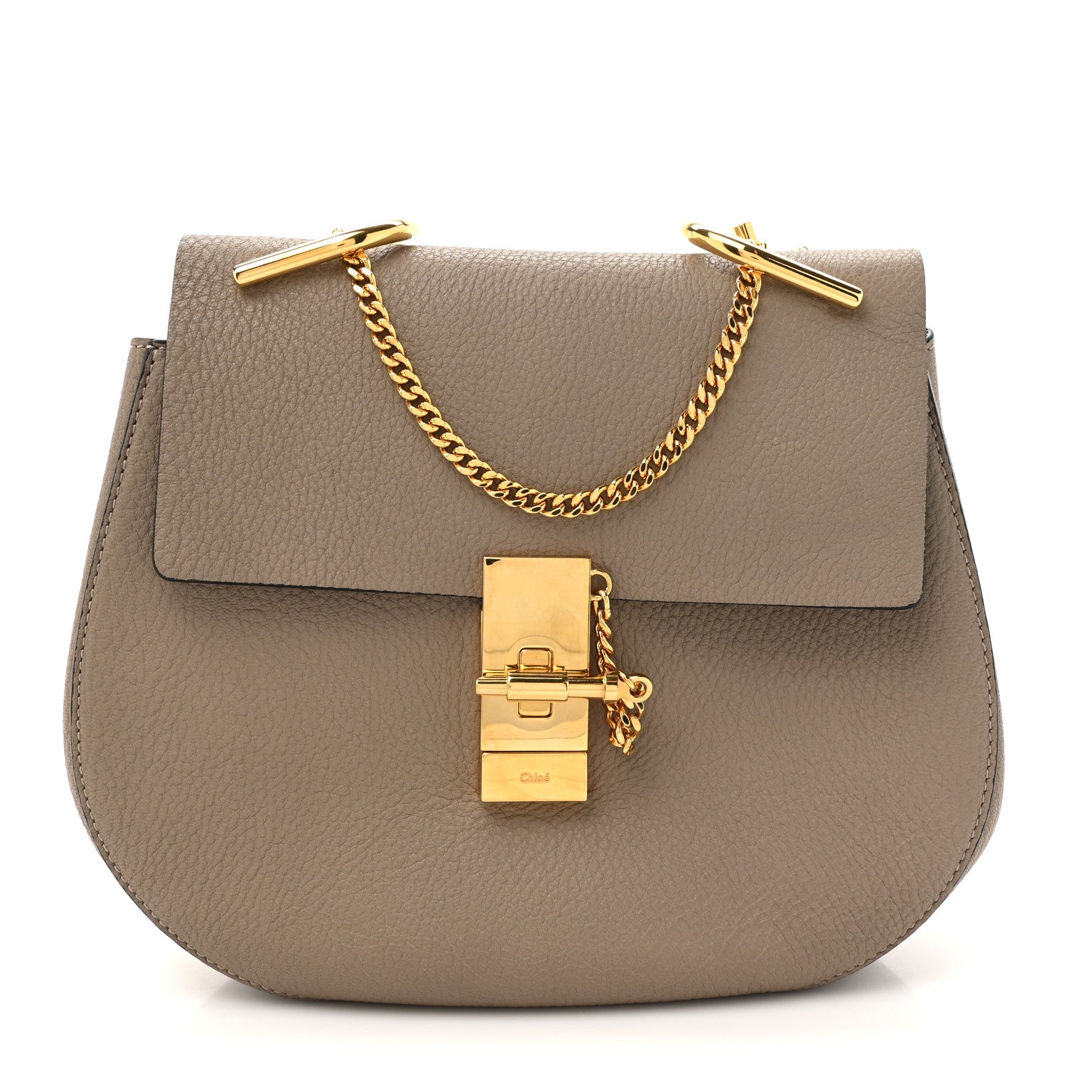 Chloe Grained Lambskin Mini Drew Shoulder Bag Motty Grey 1 of 11