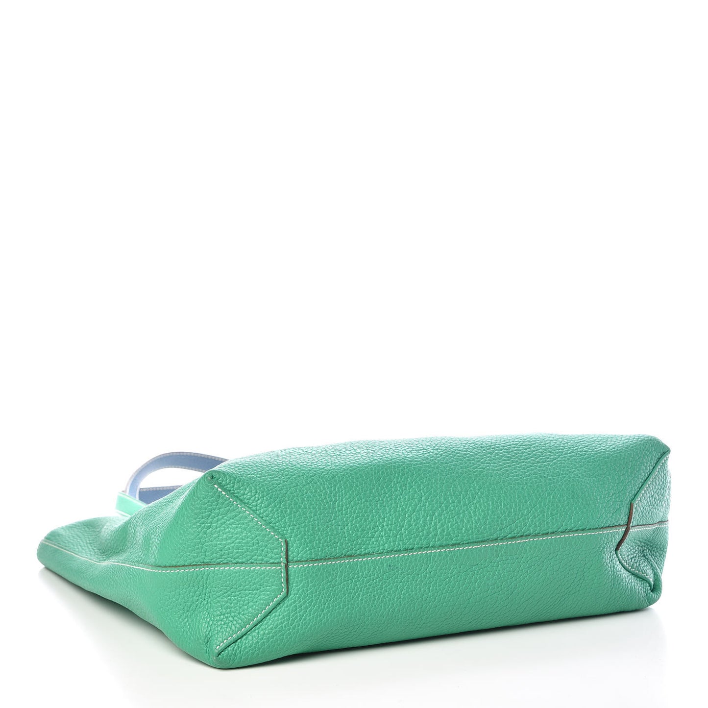 Taurillon Clemence Double Sens 36 Reversible Tote Menthe Bleu Thalassa