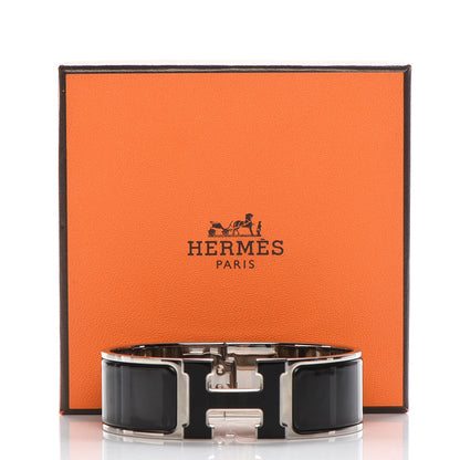 Hermes Enamel Wide Clic Clac H Bracelet GM Black 5 of 5