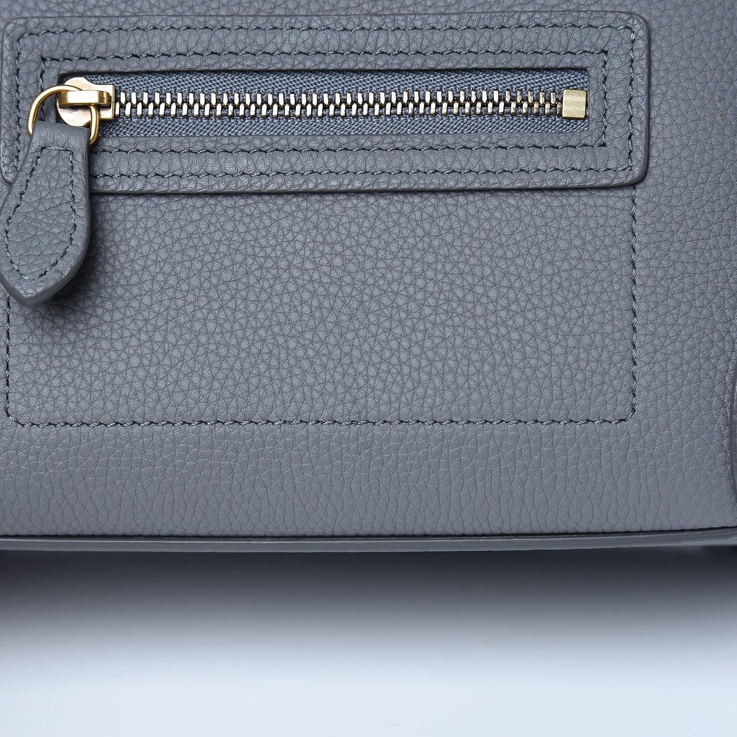 Drummed Calfskin Nano Luggage Kohl