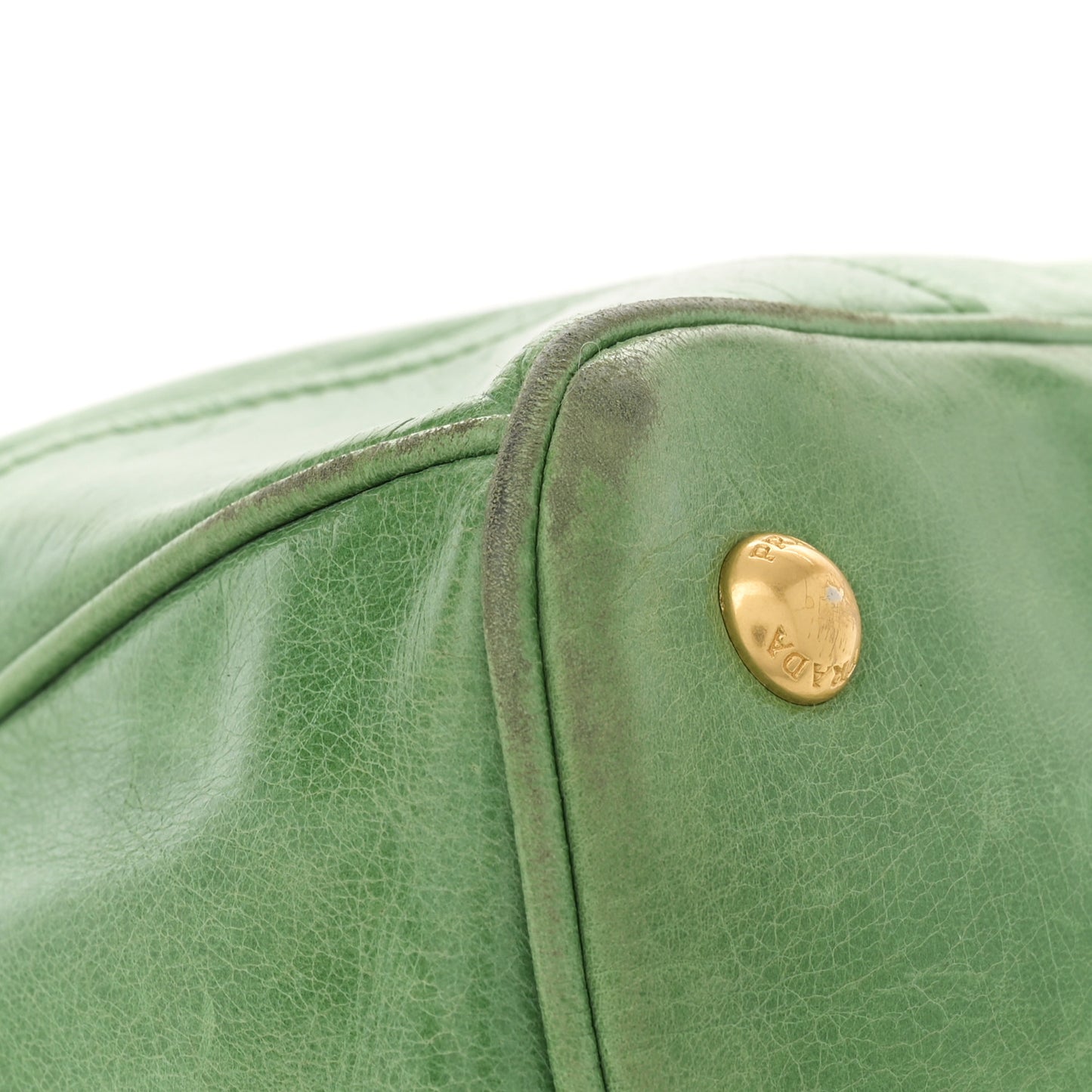 Vitello Shine Shopping Satchel Green