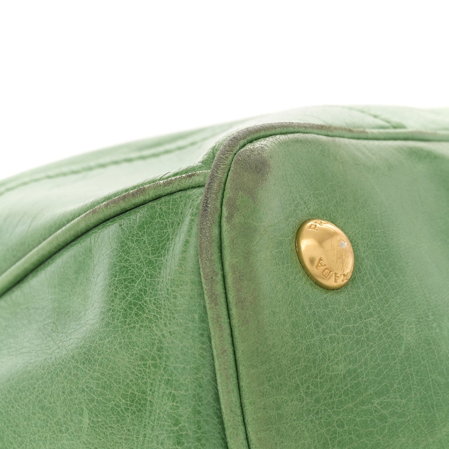 Prada Vitello Shine Shopping Satchel Green 12 of 14