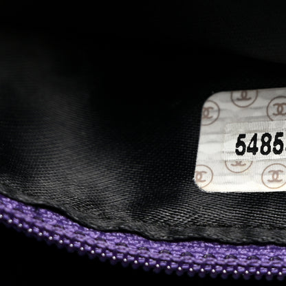 Chanel Suede CC Handbag Bag Purple 7 of 10
