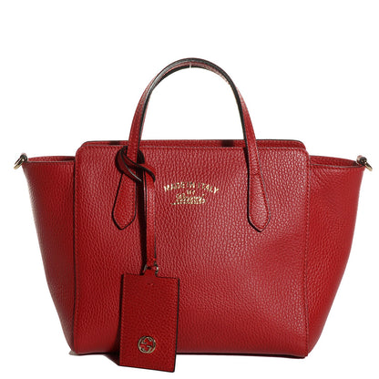 Gucci Dollar Calfskin MIni Swing Top Handle Bag Tabasco 1 of 8