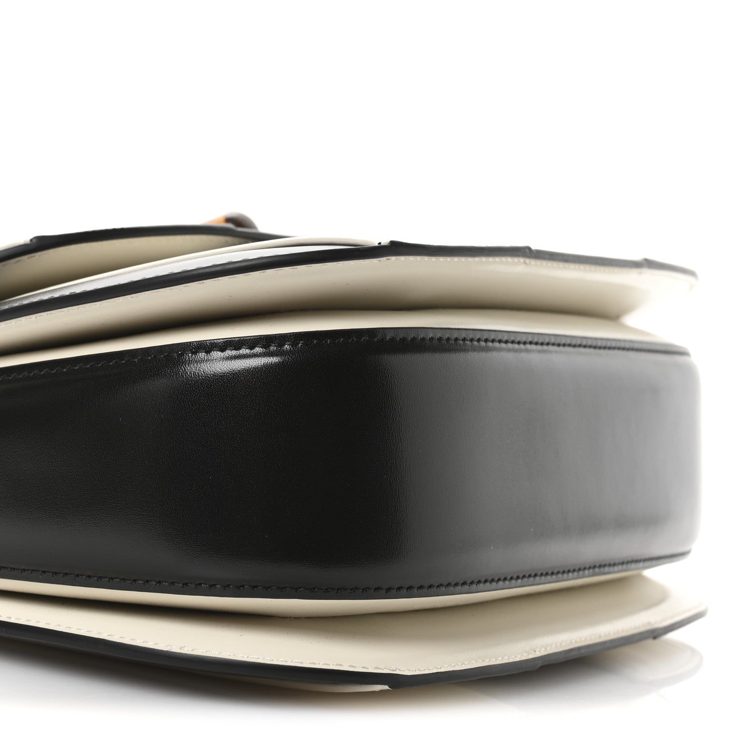 Gucci Boarded Dyana Lux Calfskin Web Monochrome Medium Bamboo 1947 Top Handle Bag Black White 8 of 9