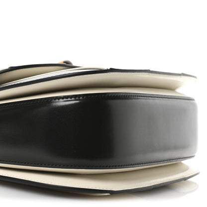 Gucci Boarded Dyana Lux Calfskin Web Monochrome Medium Bamboo 1947 Top Handle Bag Black White 8 of 9