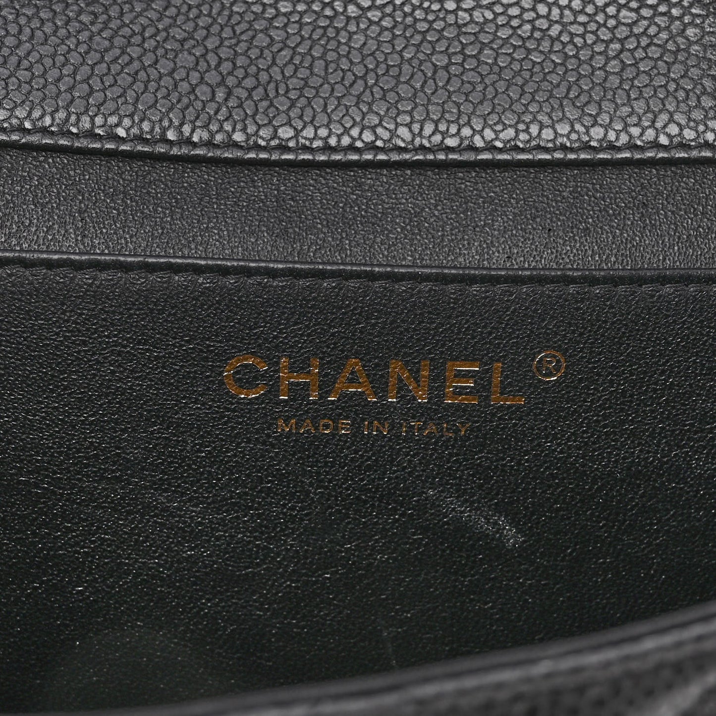 Caviar Quilted Clutch With Chain Flap Black
