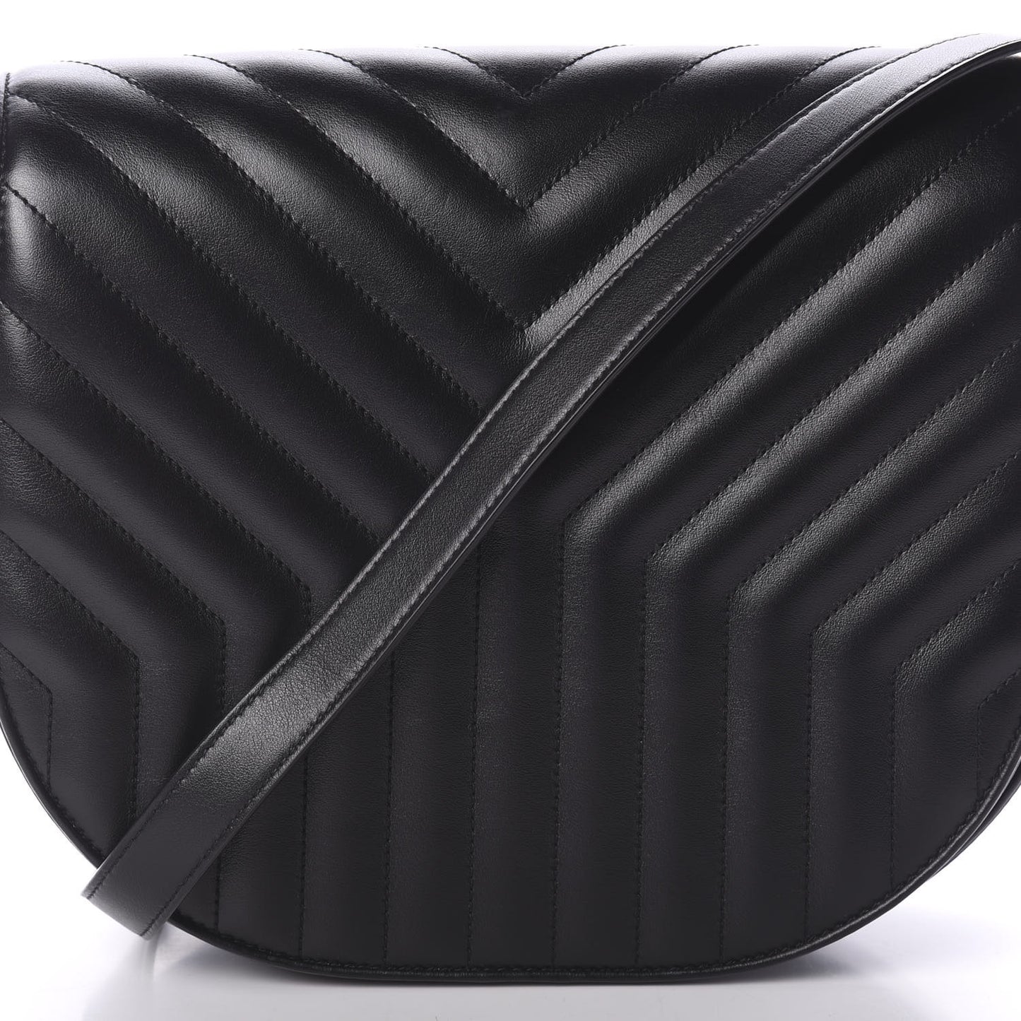 Calfskin Quilted Y Joan Satchel Black