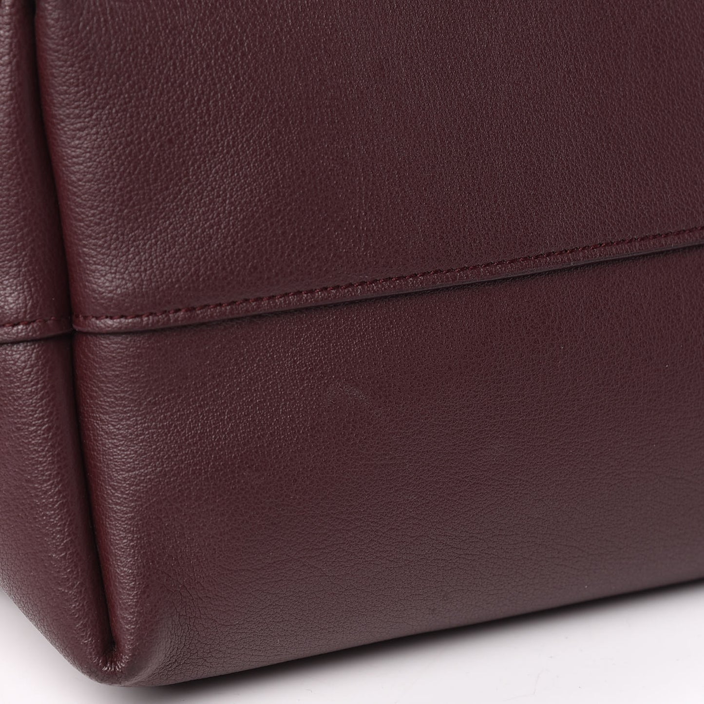 Calfskin Large Shopping Tote Bordeaux