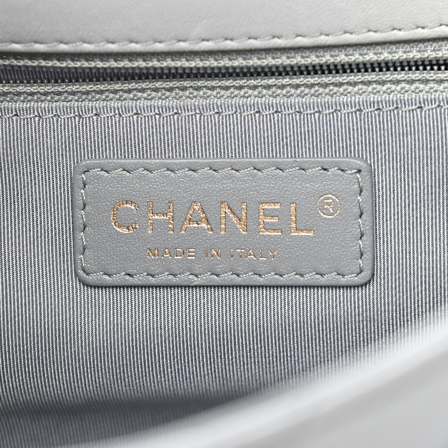 Lambskin Quilted Medium Mademoiselle Chic Flap Gris