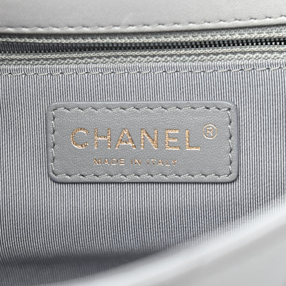 Chanel Lambskin Quilted Medium Mademoiselle Chic Flap Gris 6 of 9