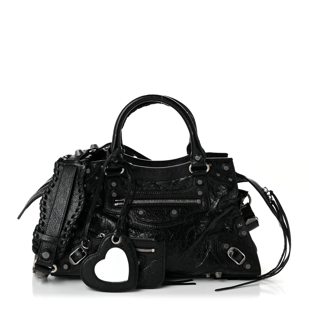 Agneau Arena Small Neo Cagole City Handbag Black