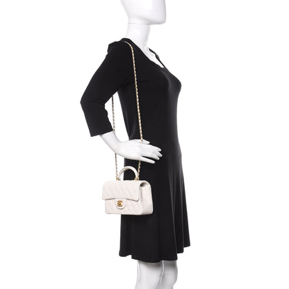 Chanel Caviar Quilted Mini Top Handle Rectangular Flap White 2 of 11