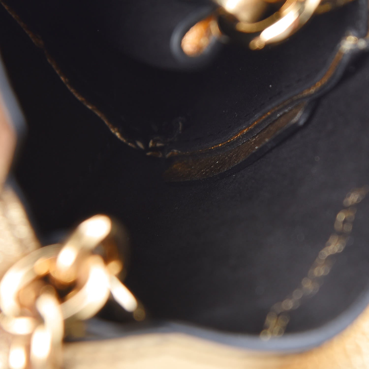 Burberry Metallic Soft Grain Calfskin Micro Buckle Tote Charm Gold 8 of 8