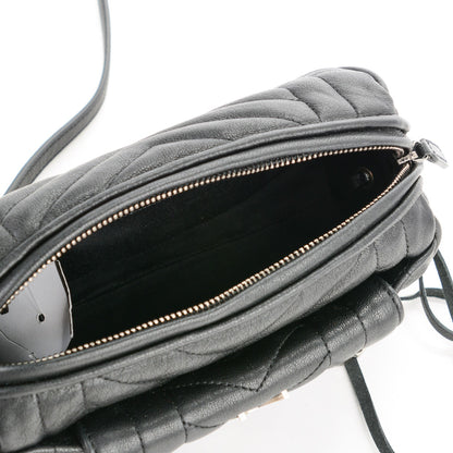 Saint Laurent Lambskin Matelasse Monogram East West Rider Bag Black 5 of 7