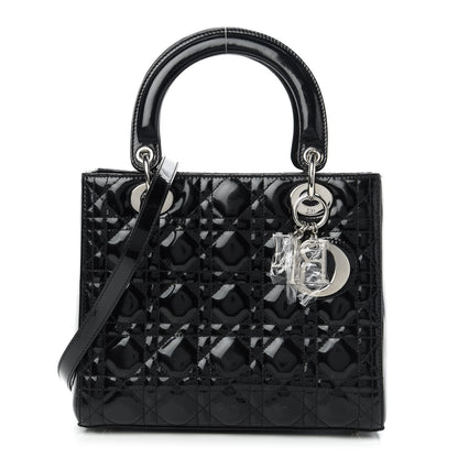 Christian Dior Patent Cannage Medium Lady Dior Black 1 of 10