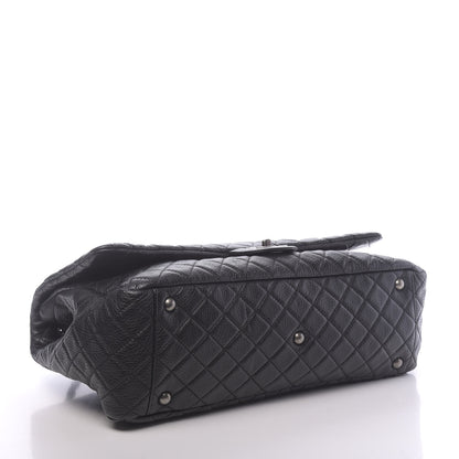 Chanel Calfskin Quilted XXL Travel Flap Bag Black 4 of 10