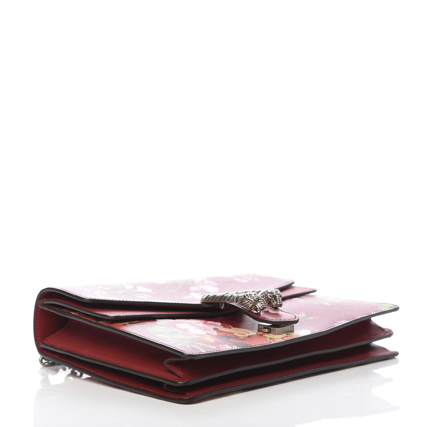 Calfskin Blooms Print Medium Dionysus Shoulder Bag Romantic Cherry Multicolor