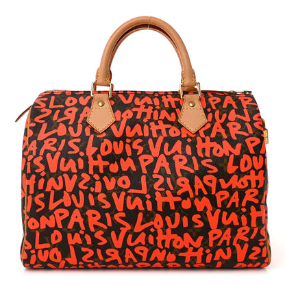 Louis Vuitton Monogram Graffiti Speedy 30 Orange 1 of 10
