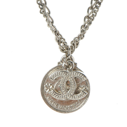 Chanel CC Coco Mademoiselle Coin Necklace Silver 4 of 7