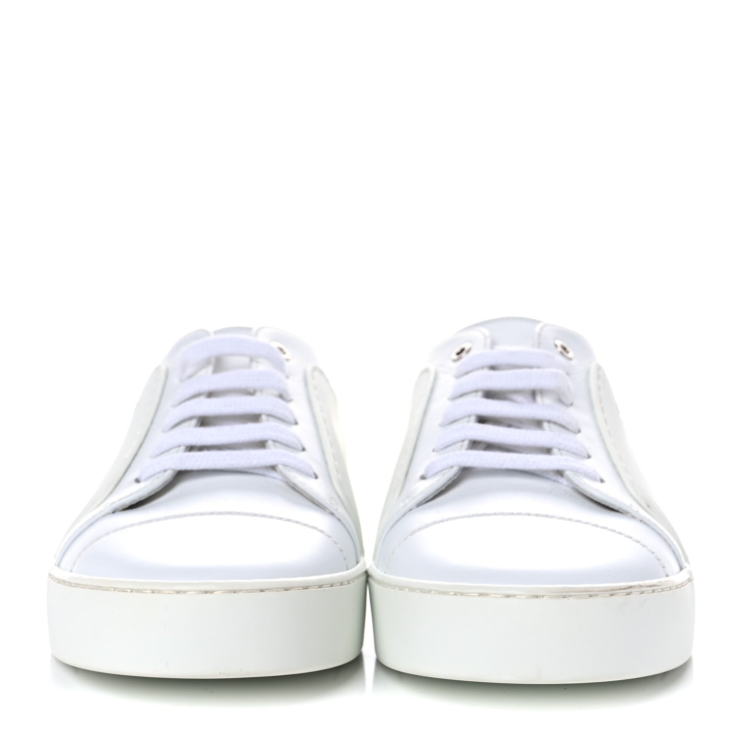 Chanel Calfskin Gum Womens CC Sneakers 39 White 2 of 7