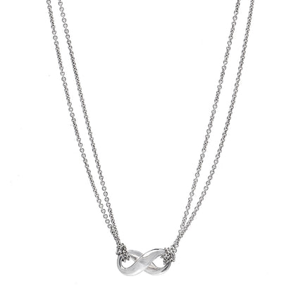 Tiffany Sterling Silver Figure 8 Pendant Necklace 1 of 3