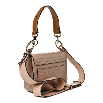 Chloe Calfskin Crocodile Embossed Small C Double Carry Nut 4 of 20