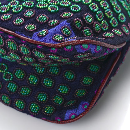 Fendi Lizard Beaded Baguette Blue 8 of 11