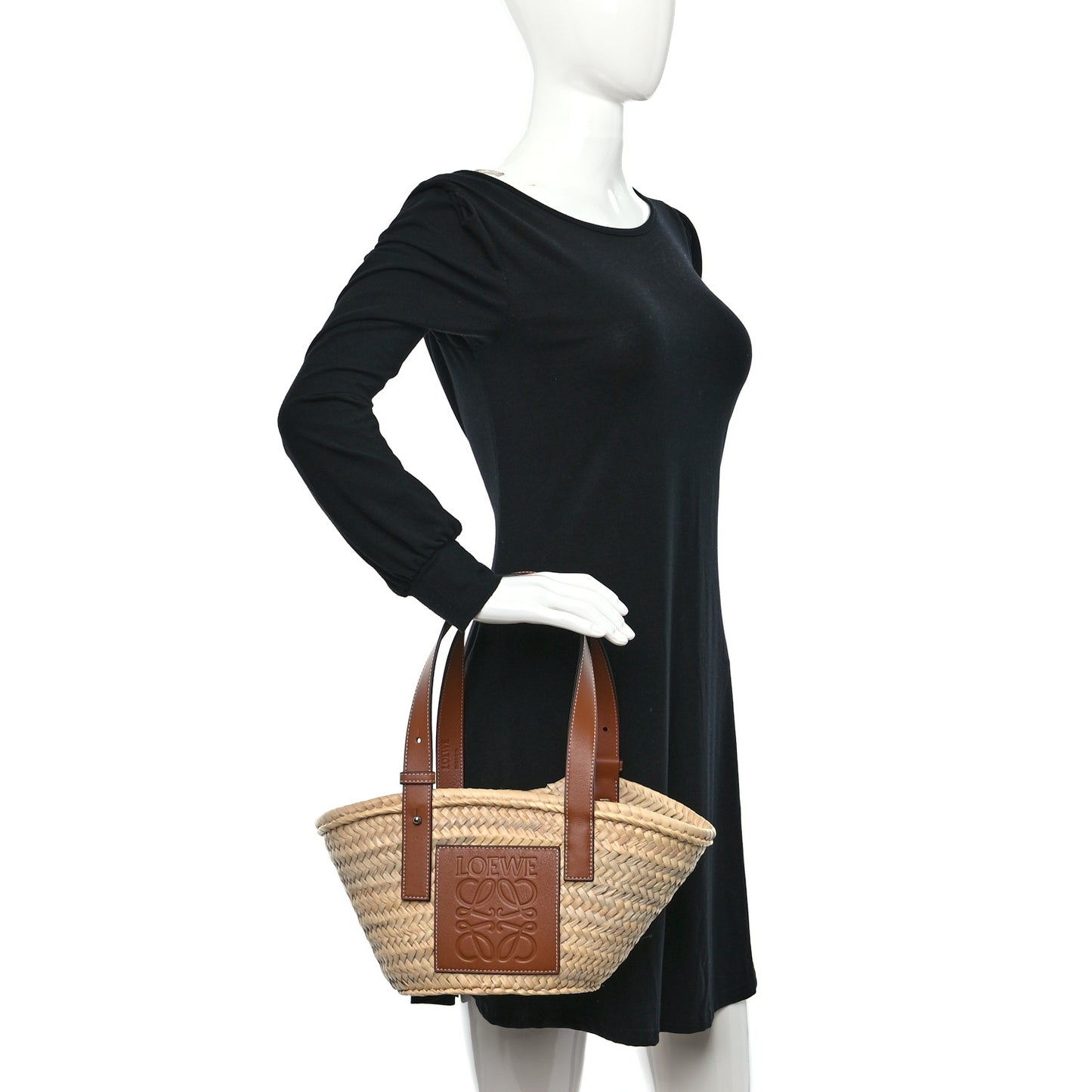 Raffia Small Basket Tote Bag Natural Tan