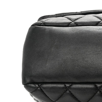 Chanel Lambskin Quilted Jumbo Coco Rain Flap Black 22 of 24