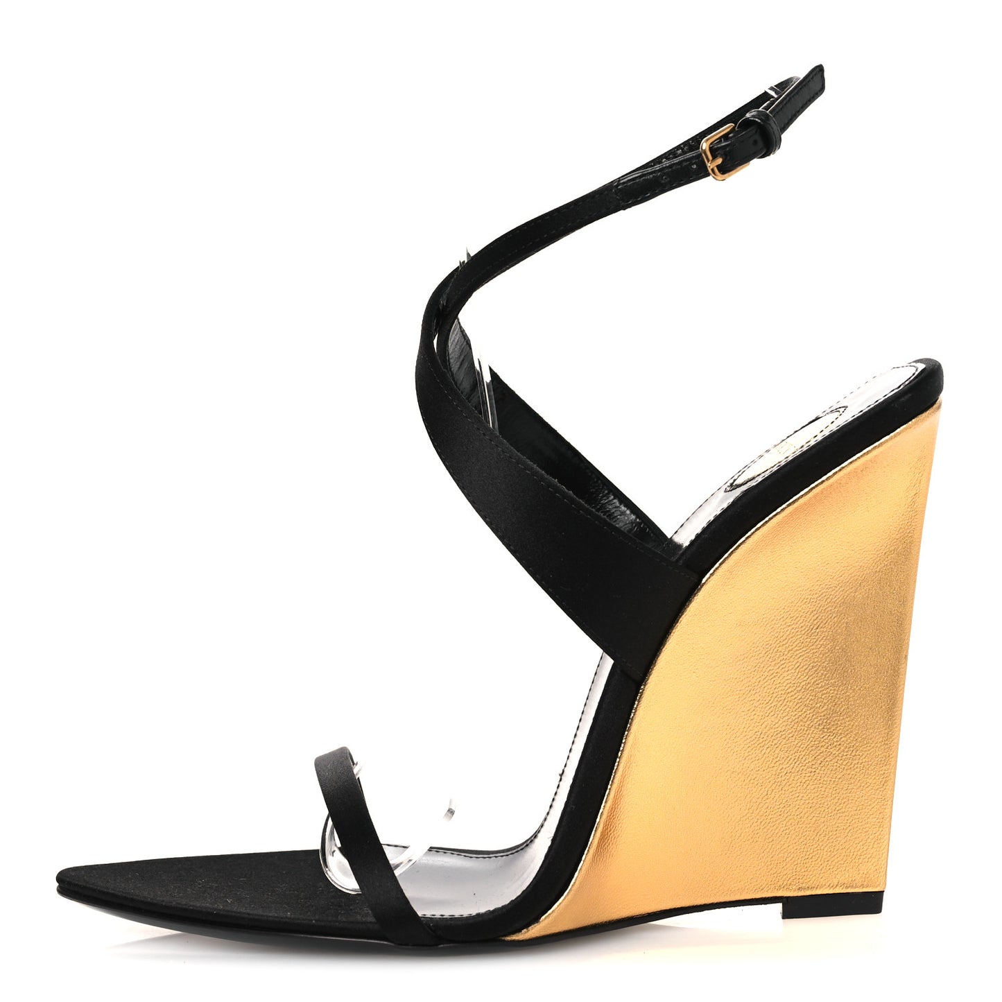 Raso Regale Salome 110 Wedge Sandals 39 Black