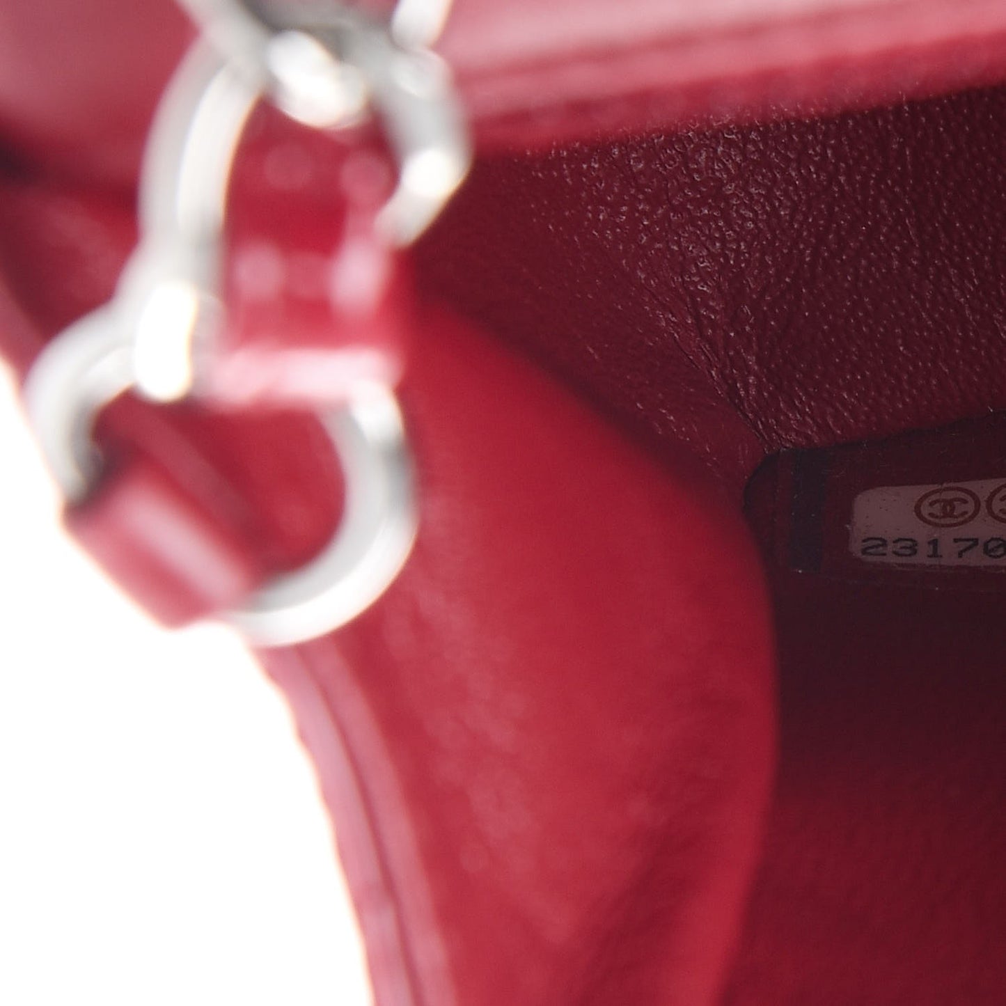 Patent Calfskin Quilted Mini Rectangular Flap Red