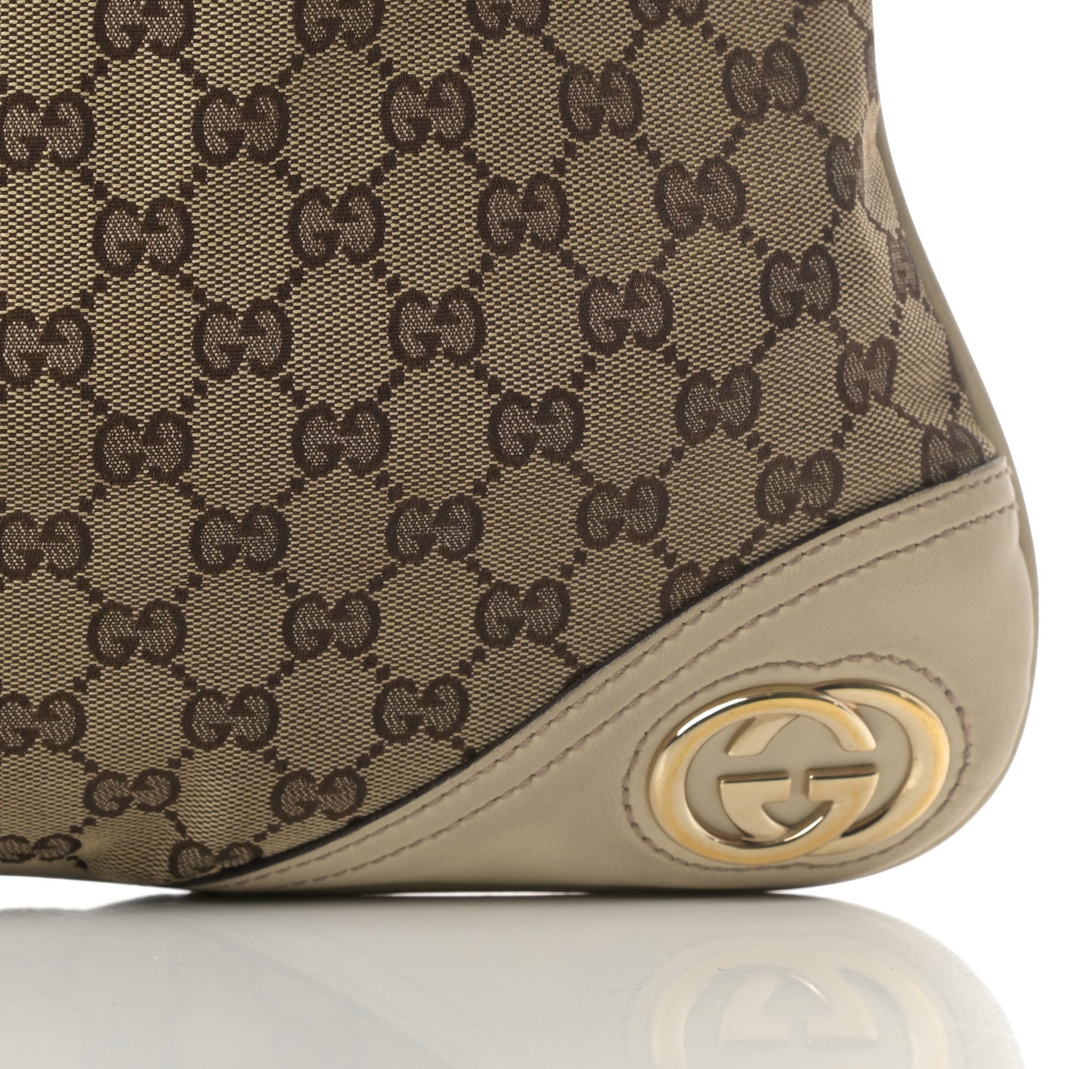 Gucci Monogram Medium New Britt Hobo Off White 8 of 14