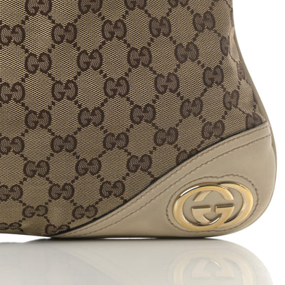 Gucci Monogram Medium New Britt Hobo Off White 8 of 14