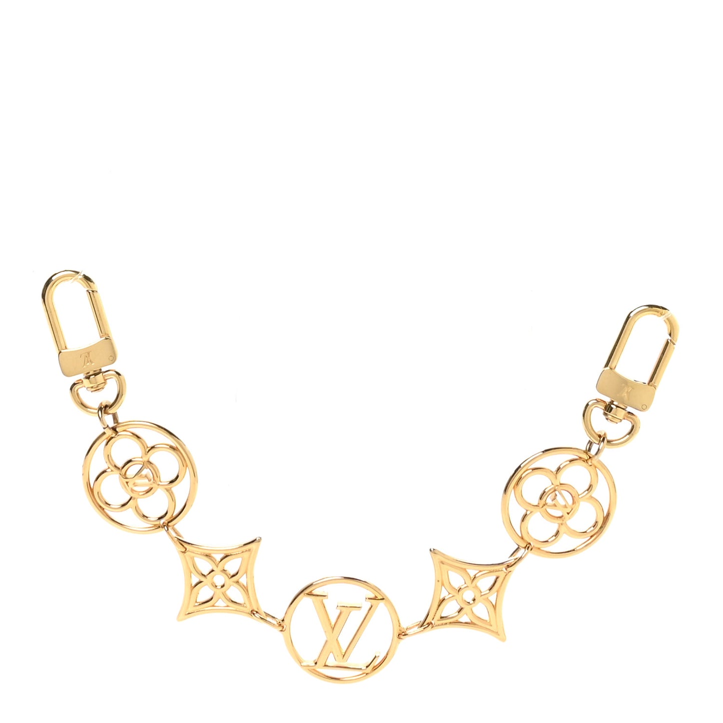 Metal Twiggy Chain Bag Charm Gold