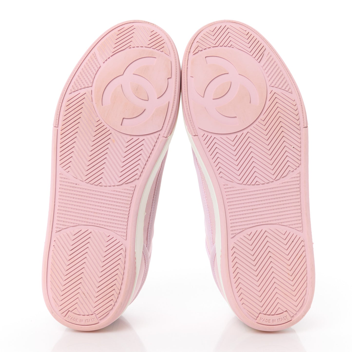 Fabric Womens Logo Sneakers 38.5 Light Pink