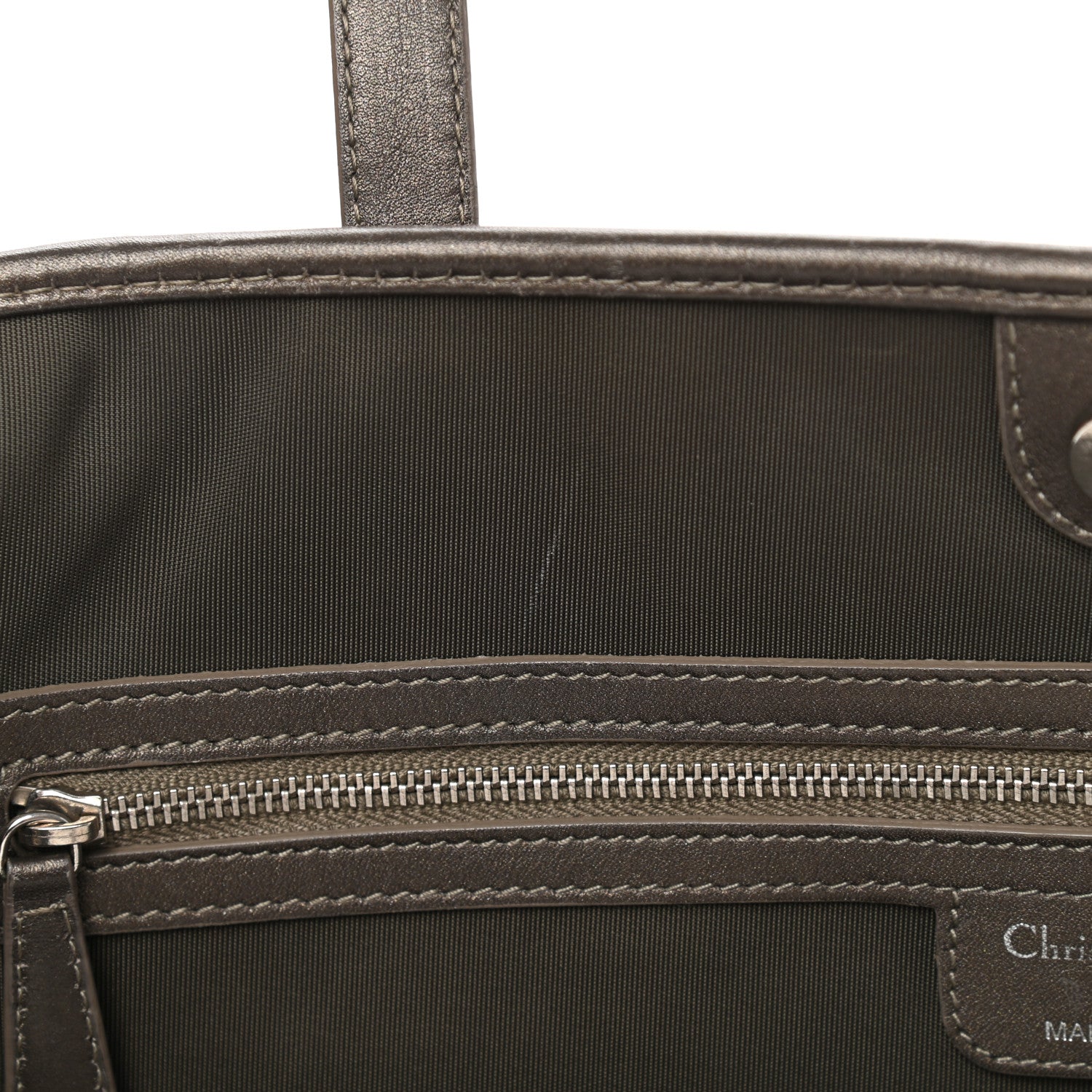 Christian Dior Coated Canvas Cannage Large Panarea Tote Grey 11 of 19