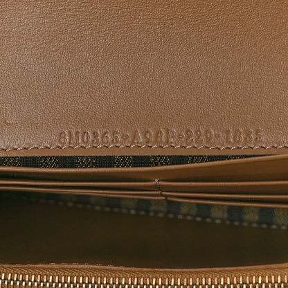 Fendi Fabric Jacquard FF 1974 Continental Wallet On Chain Tobacco Moro 7 of 9