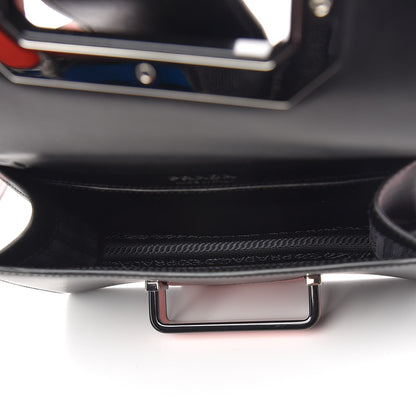 Prada City Calf Plex Ribbon Bag Black Rosa 8 of 9