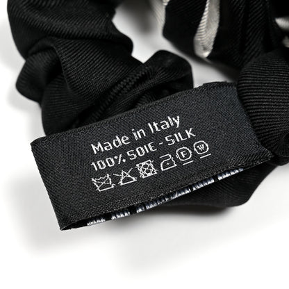 Chanel Silk Twill Hair Scarf Black White 3 of 3